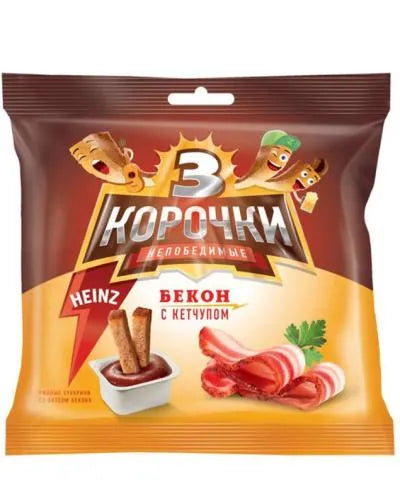 3 KOROCHKI BACON AND KETCHUP DRY BREADSTICKS 100gr