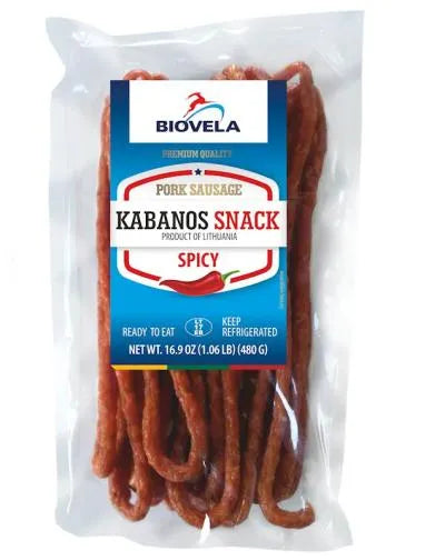 BIOVELA KABANOS JALAPENIO/CHILI SNACK 480gr