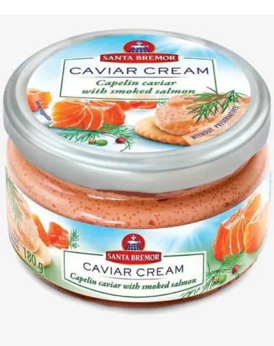 SANTA BREMOR CAPELIN CAVIAR CREAM WITH SMOKES SALMON 180gr