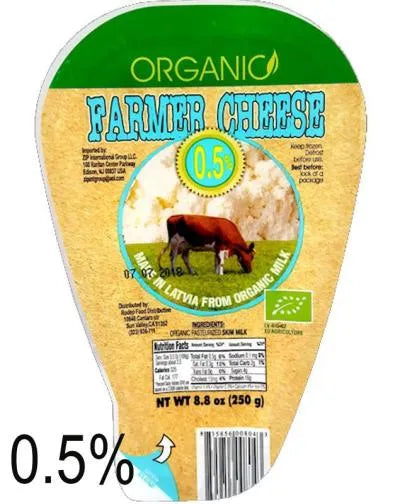 ORGANIC FARMER CHEESE 0.5% 250gr