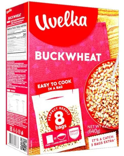 UVELKA BUCKWHEAT IN FAST BOILING BAGS 8x80gr