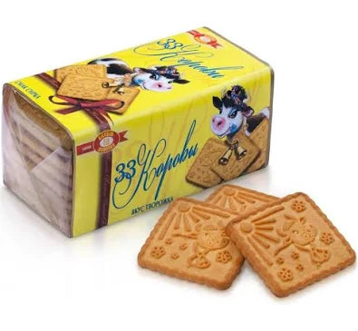 33 KOROVY COOKIES (TVOROZHOK) COTTAGE CHEESE FLAVOR 180gr