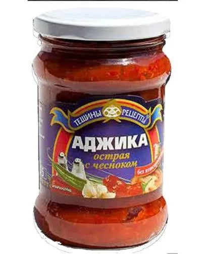 TYOSHCHINI RECEPTI HOT ADJIKA WITH GARLIC 350gr