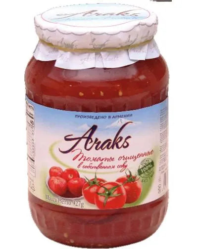 ARAKS PEELED TOMATOES IN OWN JUICE 900gr