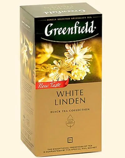GREENFIELD WHITE LINDEN BLACK TEA COLLECTION 25 TEABAGS