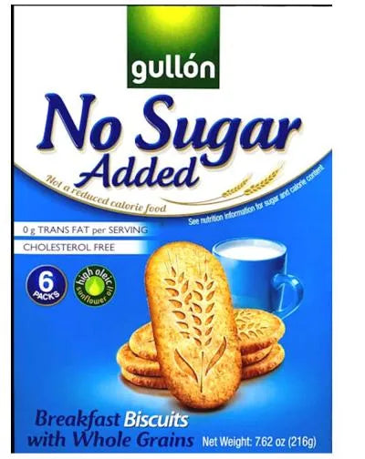 GULLON BREAKFAST BISCUITS WITH WHOLE GRAINS NO SUGAR ADDED 216gr