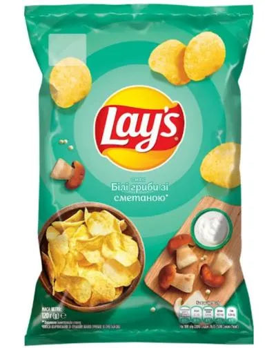 LAY'S  POTATO CHIPS MUSHROOM AND SOUR CREAM FLAVOR 120gr