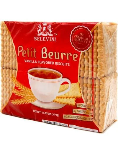 BELEVINI PETIT BEURRE VANILLA FLAVORED BISCUITS 370gr