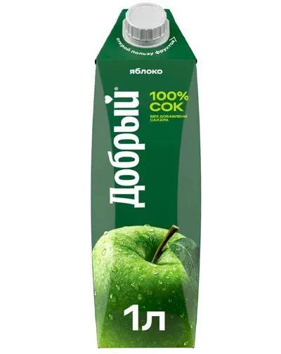 DOBRIY APPLE JUICE 100% 1lt